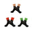 3 Pairs Men's Sports Style Street Skateboards  Crew Cactus Jack Hip Hop Harajuku Basketball Socks Women