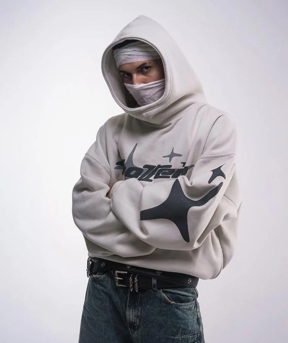 Brand New Star Letter Foam Hoodie American Style Street Decoration for Men and Women Casual Loose Y2K Couple Clothes