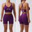 RUNNING KAKA Women's Yoga Set 2 Piece Seamless Underwear Printed High Waisted Elastic Butt Lifter Pilates Fitness Sportwear