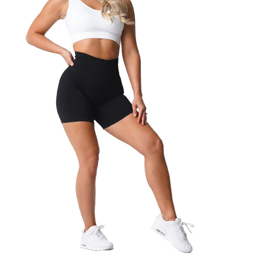 Spandex Solid Seamless Shorts Women Soft Workout Tights Fitness Outfits Yoga Pants Gym Wear