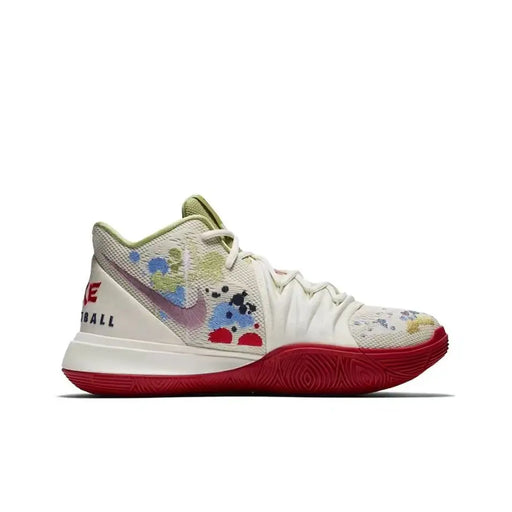 Nike Kyrie 5 round toe shock-absorbing slip resistant and durable mid top basketball shoes for both men and women