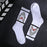 1 pair Men Fashion Hip Hop Hit Color On Fire Crew Socks Red Flame Blaze Power Torch Hot Warmth Street Skateboard Cotton Socks