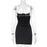 Slim Skinny Female Short Dress Stretchy Sexy Off Shoulder Corset Mini Dress For Women Clothing Solid Black Party Nightclub Wear