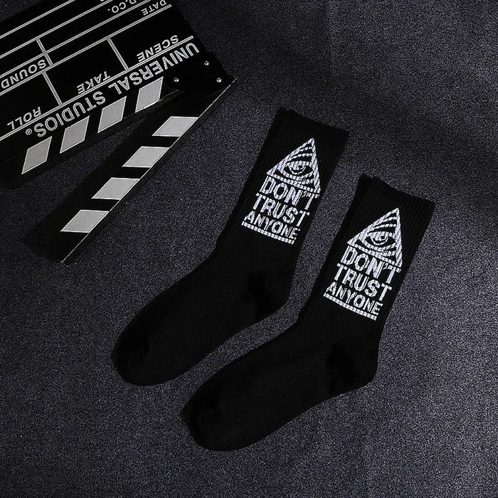 1 pair Men Fashion Hip Hop Hit Color On Fire Crew Socks Red Flame Blaze Power Torch Hot Warmth Street Skateboard Cotton Socks