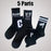 5/10 Pairs Letters Trend Cotton Socks Breathable Unisex Basketball Sports Socks High Quality All-match Student Mid-tube Socks