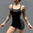 Darc Women Bodysuit Wolf Head Sport Sportswear Hardcore Gym Fitness Suit Camisole Brushed Fabric Nude Feel Push Up Bodysuit