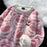 Little Bear Women's Oversize Sweater  Tops Pullovers Anime Long Sleeve Winter Clothes Knitwear Ladies round neck Cute