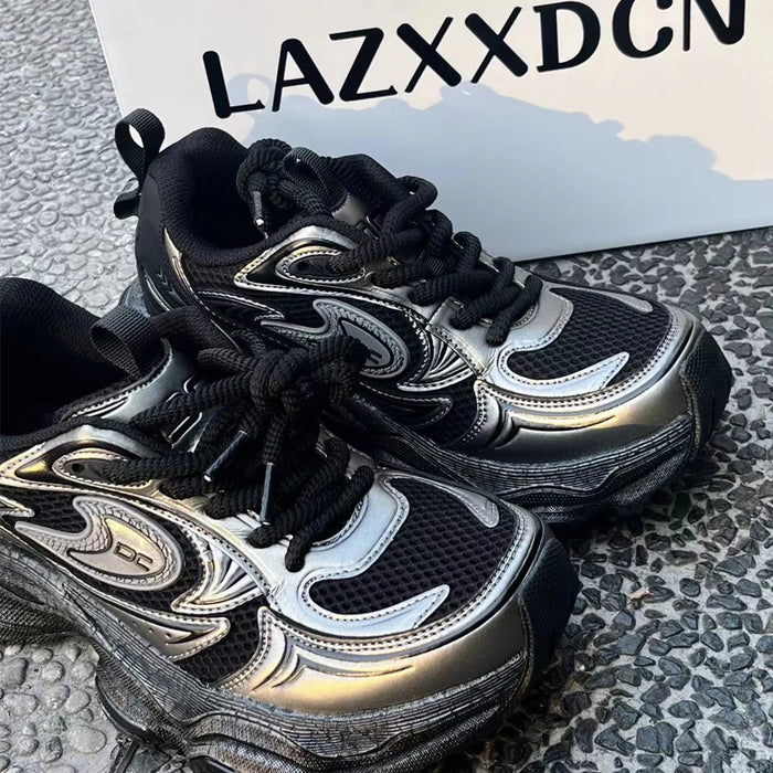 LAZXXDCN Designer Luxury Sports Shoes Unisex New Men's Thick Sole Personalized Running Shoes Women Trendy Jogging Shoes Athletic