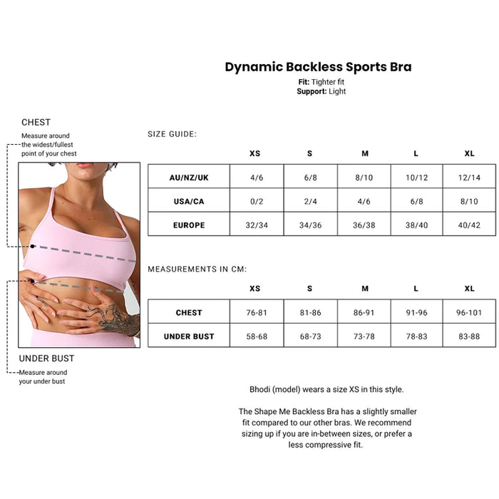 NVGTN Dynamic Backless Sports Bra Seamless Spandex Woman Fitness Elastic Breathable Breast Enhancement Leisure Sports Underwear