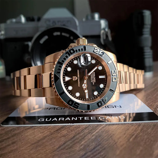 PAGANI DESIGN New Luxury Men Mechanical Wristwatch Stainless Steel Sapphire Automatic Watch 100M Waterproof  Clock